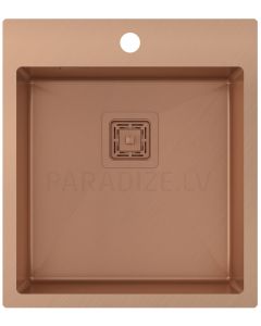 HELIKA nerūdijančio plieno virtuvės kriauklė AIRA AIR100X-C Copper (PVD) finish 510x450x200