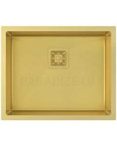 Aquasanita nerūsejošā tērauda virtuves izlietne DERA DER100L-G Gold (PVD) finish 550x450x200