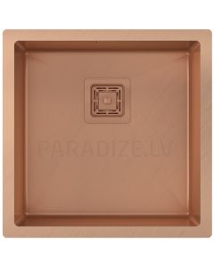 Aquasanita nerūdijančio plieno virtuvės kriauklė DERA DER100X-C Copper (PVD) finish 450x450x200