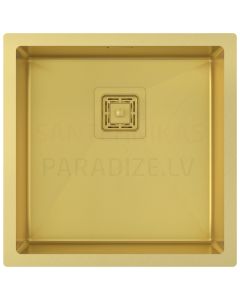 Aquasanita nerūsejošā tērauda virtuves izlietne DERA DER100X-G Gold (PVD) finish 450x450x200