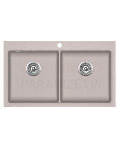 HELIKA akmens masas virtuves izlietne MAGNA (AW) 850 Beige 86x51 cm