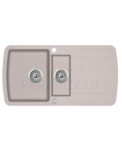 HELIKA akmens masas virtuves izlietne LIRA (AW) 950 Beige 96x50 cm