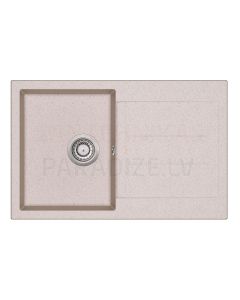 HELIKA akmens masas virtuves izlietne TESA (AW) 800 Beige 78x50 cm