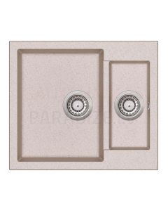 HELIKA akmens masas virtuves izlietne TESA (AW) 600 Beige 58x50 cm