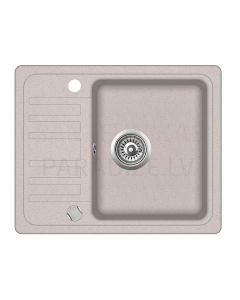 Aquasanita stone mass kitchen sink NOTUS 575 Beige 57.5x46 cm