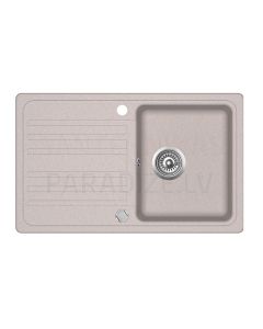 Aquasanita stone mass kitchen sink NOTUS 750 Beige 76.5x46 cm