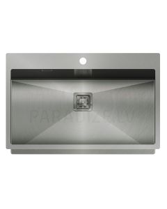 HELIKA nerūdijančio plieno virtuvės kriauklė AIRA Graphite finish (PVD) 800 79x51 cm