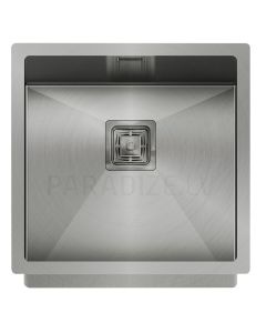 HELIKA nerūdijančio plieno virtuvės kriauklė DERA Graphite finish (PVD) 450 45x45 cm