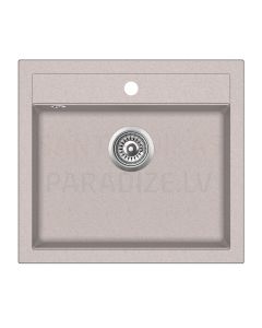 HELIKA akmens masas virtuves izlietne QUADRO (AW) 550 Beige 56.5x51 cm