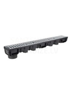 AQUER plastic channel with metal grid 1000x130x105