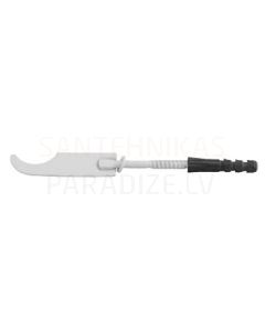 Taisns āķis-stiprinājums alumīnija radiatora montāžai (2.0 mm biezums) balts
