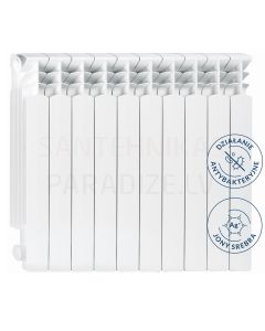 KFA hygienic aluminum radiator G500F SILVER IONS (10 sections)