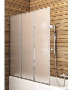 KFA STANDARD bath screen matte chrome polystyrene glass 121-122x139 