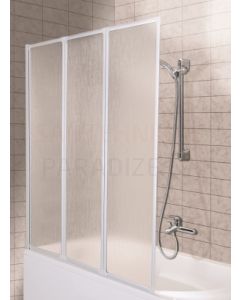 KFA STANDARD bath screen white polystyrene glass 121-122x139 