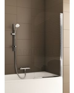 KFA MODERN 1 bath screen chrome / transparent glass 67-68x140  