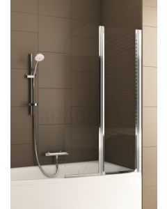 KFA MODERN 2 bath screen chrome / transparent glass 81-82x140  