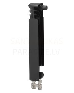 KFA alumīnija radiators G500F/D BLACK ( 1 riba/sekcija) (apakšējais savienojums)