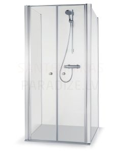 Baltijos Brasta shower enclosure ERIKA PLUSS dark gray or brown 200x100x100