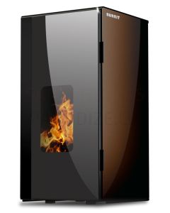 BURNIT пеллетный камин для центрального отопления VISION (11-25 kW) (Coffe Brown)