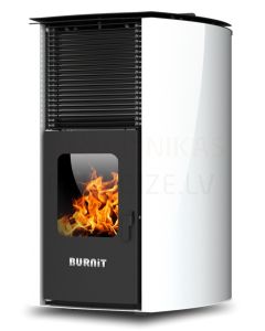 BURNIT centrālapkures granulu kamīns-krāsns ADVANT  (5.5-13 kW) (Swan White)