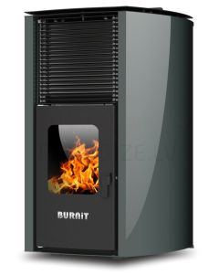 BURNIT centrālapkures granulu kamīns-krāsns ADVANT (11-25 kW) (Anthracite Grey)