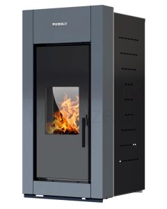 BURNIT centrālapkures granulu kamīns-krāsns TREND (5.5-11 kW) (Anthracite Grey)