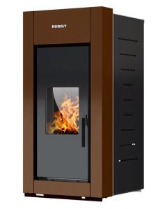 BURNIT central heating pellet fireplace-stove TREND (5.5-11 kW) (Coffe Brown)