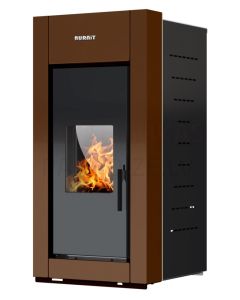 BURNIT centrinio šildymo granulinis židinys-krosnis TREND (5.5-11 kW) (Coffe Brown)