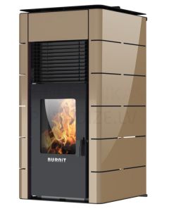 BURNIT central heating pellet fireplace-stove CONCEPT (11-25 kW) (Cappuccino)