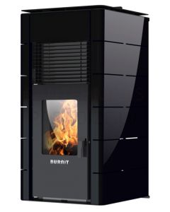 BURNIT centrālapkures granulu kamīns-krāsns CONCEPT (11-25 kW) (Jet Black)