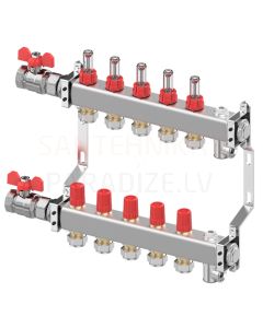 Danfoss SSM- 5F коллектор из нержавеющей стали для напольного отопления 5+5 1'