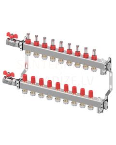 Danfoss SSM- 9F nerūsējošā tērauda grīdas apkures kolektors 9+9 1'