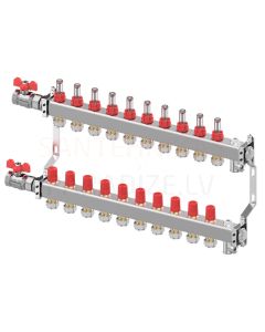 Danfoss SSM-10F nerūsējošā tērauda grīdas apkures kolektors 10+10 1'