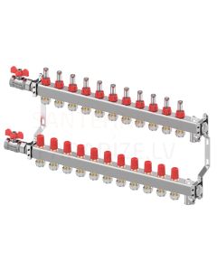 Danfoss SSM-11F nerūsējošā tērauda grīdas apkures kolektors 11+11 1'