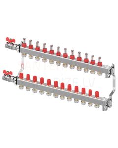 Danfoss SSM-12F nerūsējošā tērauda grīdas apkures kolektors 12+12 1'