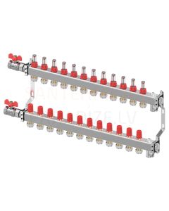 Danfoss SSM-12F nerūdijančio plieno grindų šildymo kolektorius 12+12 1'