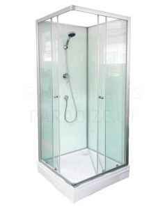 Shower enclosure DUSCHY silver profile 80x80x200 cm