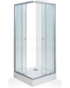 Shower enclosure DUSCHY silver profile 80x80x200 cm