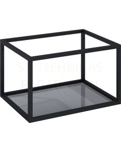 Elita additional metal shelf with glass FRAME 60 black