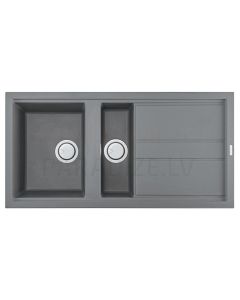 ELLECI akmens masas virtuves izlietne BEST 475 Gaiši pelēks 100x51 cm