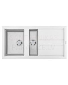 ELLECI akmens masas virtuves izlietne BEST 475 Balts 100x51 cm