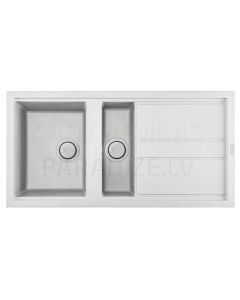 ELLECI akmens masas virtuves izlietne BEST 475 Bianco 100x51 cm