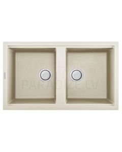 ELLECI akmens masas virtuves izlietne BEST 450 Bianco Antico 86x51 cm
