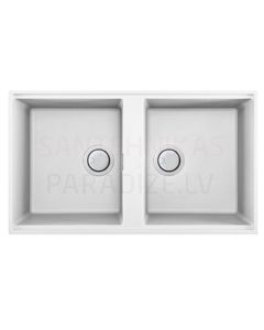 ELLECI akmens masas virtuves izlietne BEST 450 UNDERMOUNT Balts 83.6x48.8 cm