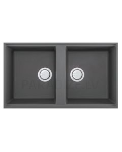 ELLECI akmens masas virtuves izlietne BEST 450 UNDERMOUNT Titanium 83.6x48.8 cm
