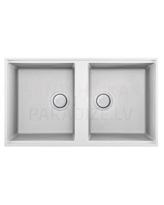 ELLECI akmens masas virtuves izlietne BEST 450 UNDERMOUNT Bianco 83.6x48.8 cm