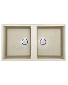 ELLECI akmens masas virtuves izlietne BEST 450 UNDERMOUNT Bianco Antico 83.6x48.8 cm