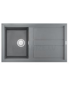 ELLECI akmens masas virtuves izlietne BEST 400 Gaiši pelēks 86x51 cm