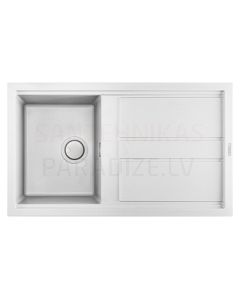 ELLECI akmens masas virtuves izlietne BEST 400 Bianco 86x51 cm