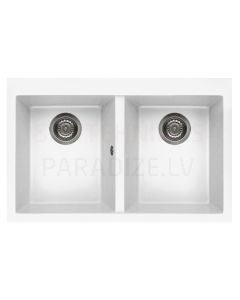 ELLECI akmens masas virtuves izlietne QUADRA 350 Balts 79x50 cm